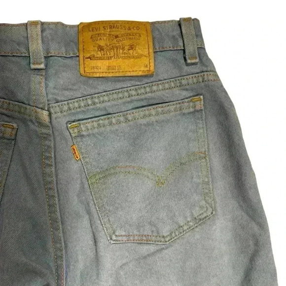 Vintage 90s Levis 15921 Orange Tab 8 Tapered Fit 100% Cotton Mom Jean Denim - Picture 3 of 6